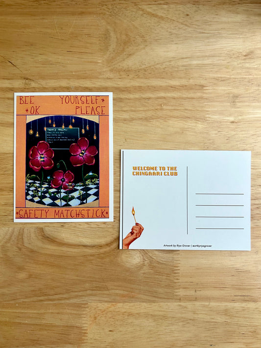 Bees in Cafe | Postcard