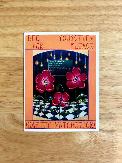 Bees in Cafe | Postcard