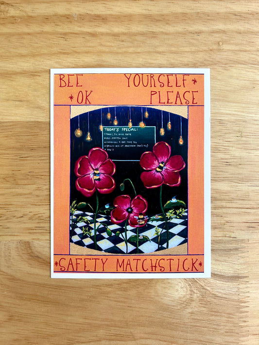 Bees in Cafe | Postcard