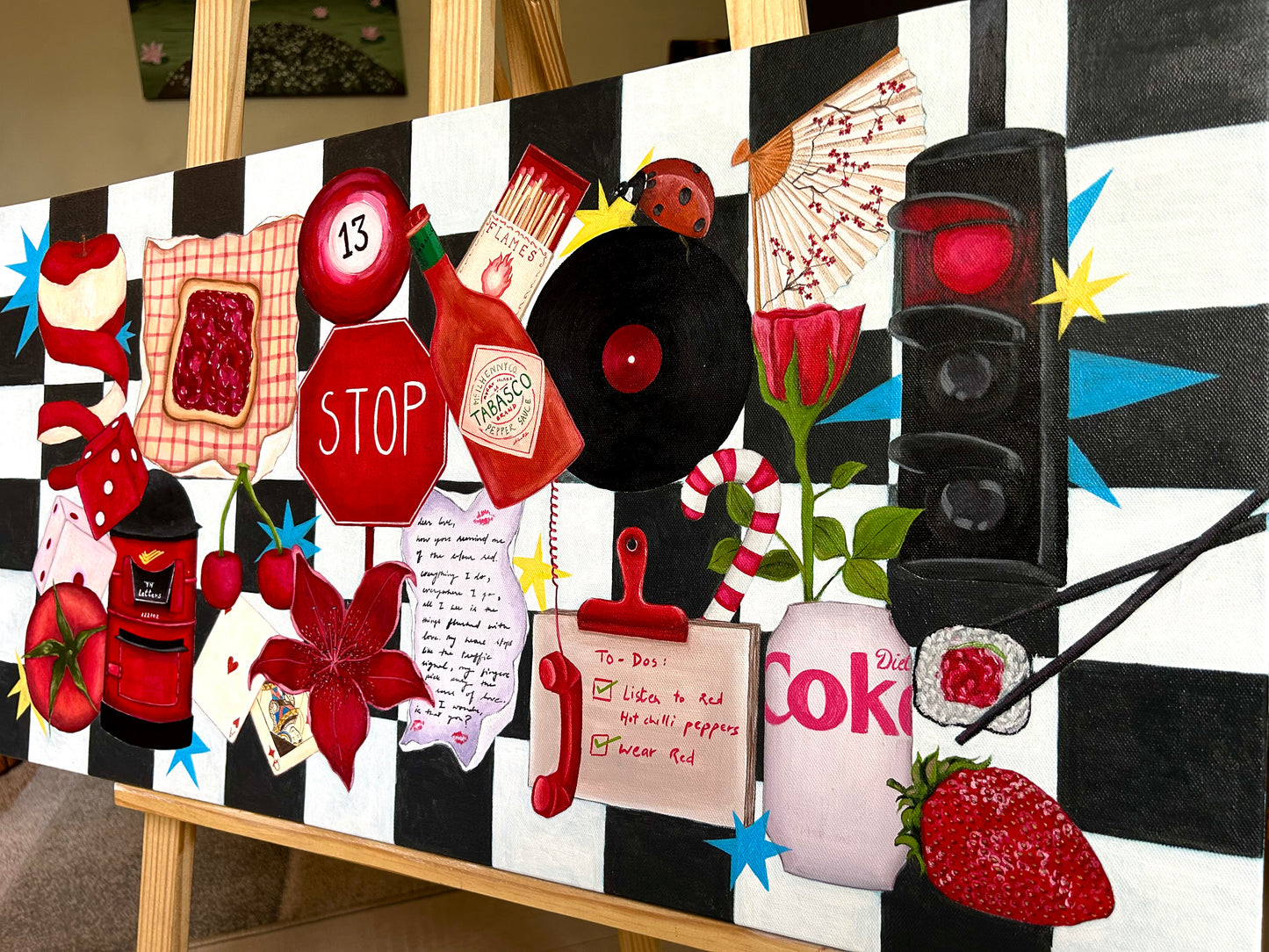 Titled: ‘A Pop of Red’