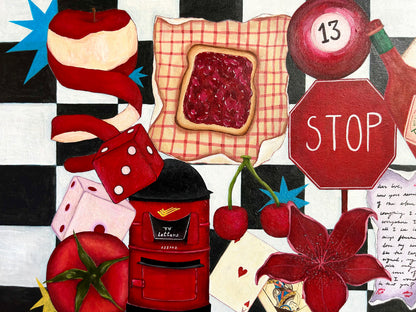 Titled: ‘A Pop of Red’