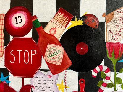Titled: ‘A Pop of Red’
