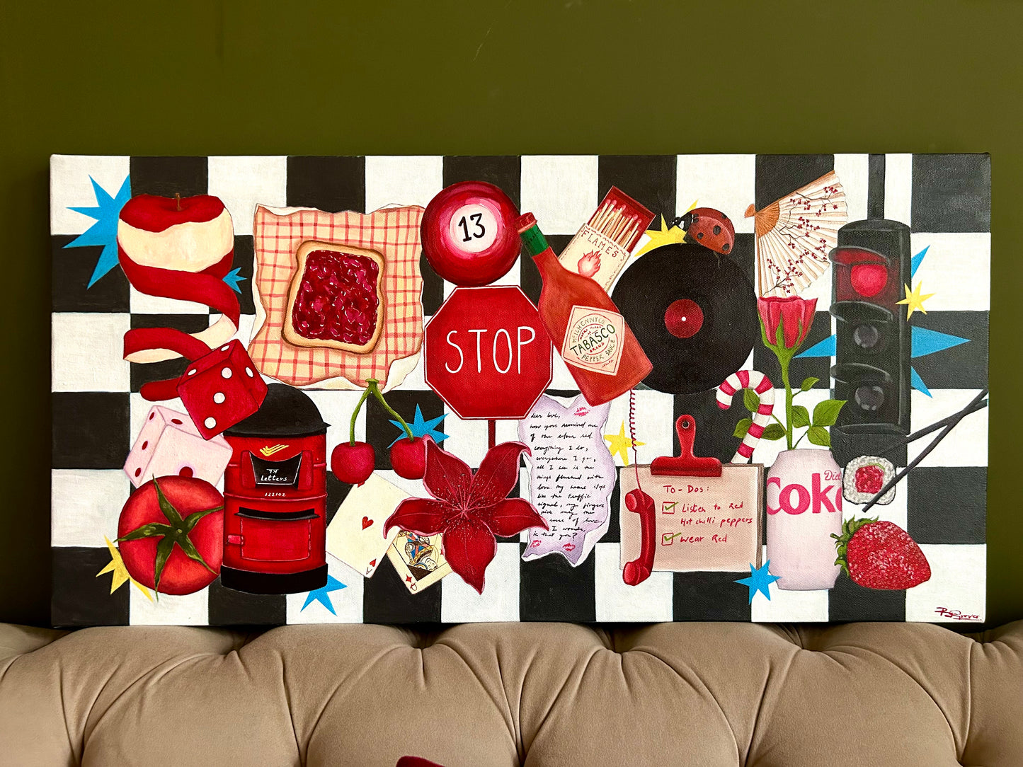 Titled: ‘A Pop of Red’
