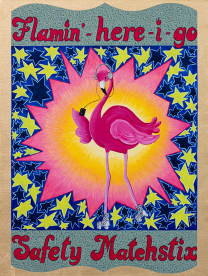 Flamingo on Skates | Bookmark